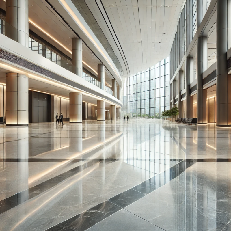 Керамогранит в интерьере общественных зданий — прочное и стильное напольное покрытие